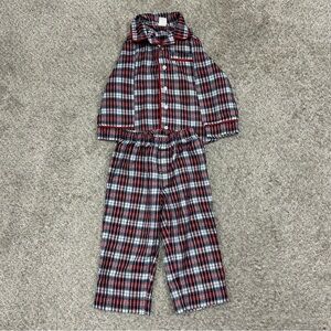 GAP Kids Plaid Pajama Set - Red, Black, and White
